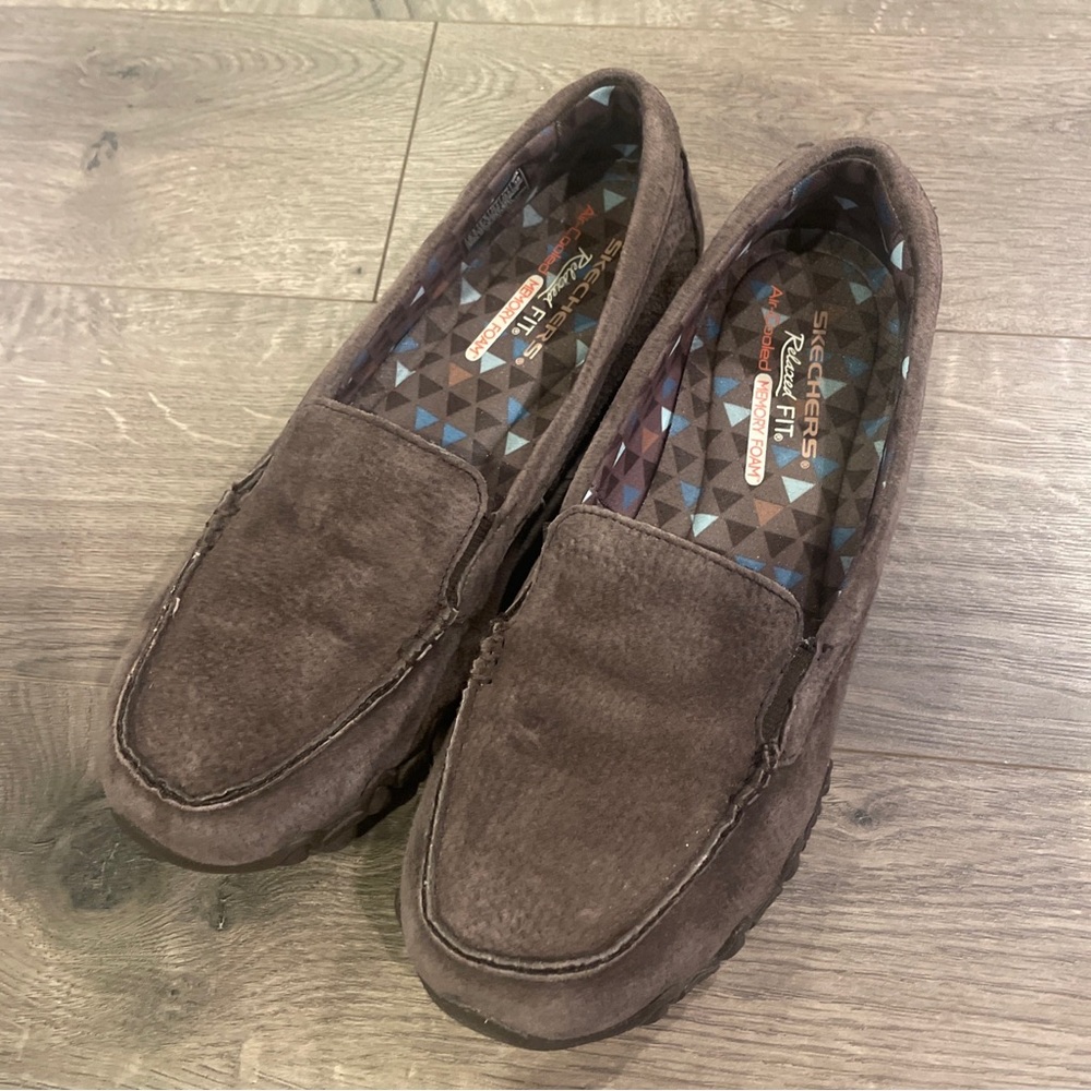 Skechers Loafers Size 8.5 Brown Air Cooled Memory Foam Relaxed Fit